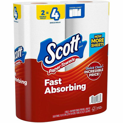 Scott Choose-A-Sheet Paper Towels, 108 Sheets/Roll, 12/Carton (KCC56666CT)