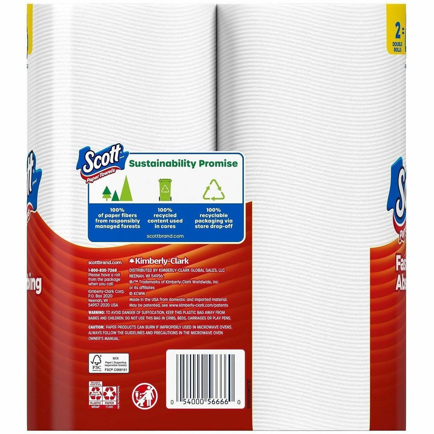 Scott Choose-A-Sheet Paper Towels, 108 Sheets/Roll, 12/Carton (KCC56666CT)