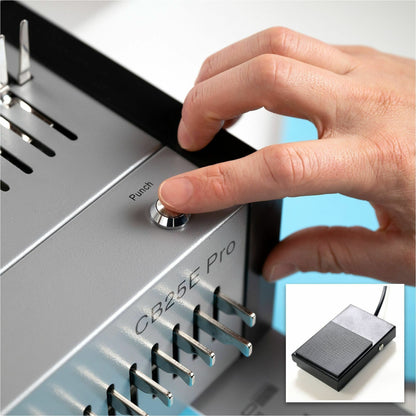 GBC CombBind CB25E Pro Punch/Bind Machine, 9.9" x 15.4" x 13.9", Gray, 500 Sheet(s) Bind, 25 Punch (GBC200002)