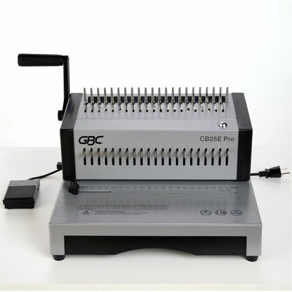 GBC CombBind CB25E Pro Punch/Bind Machine, 9.9" x 15.4" x 13.9", Gray, 500 Sheet(s) Bind, 25 Punch (GBC200002)