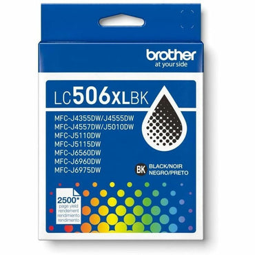 Brother LC506XLBKS Original High Yield Inkjet Ink Cartridge, 2500 Pages, Black (BRTLC506XLBKS)