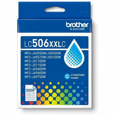 Brother LC506XXLCS Original Super High Yield Inkjet Ink Cartridge, 2500 Pages, Cyan (BRTLC506XXLCS)