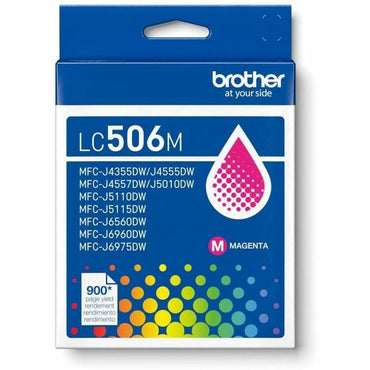 Brother LC506MS Original Standard Yield Inkjet Ink Cartridge, Magenta, 900 Pages (BRTLC506MS)