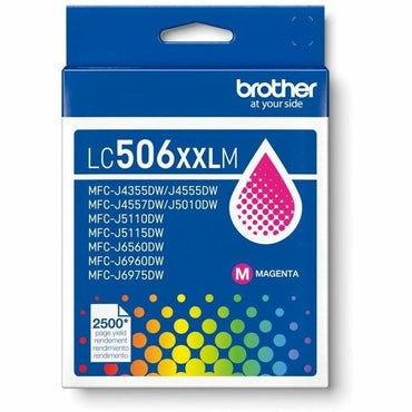Brother LC506XXLMS Original Super High Yield Inkjet Ink Cartridge, 2500 Pages, Magenta (BRTLC506XXLMS)