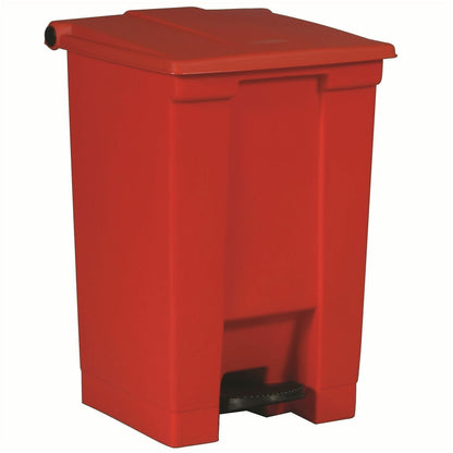 Rubbermaid Commercial Step On Container,, 12 gal Capacity, 21.1" x 15.7" x 16.3", Plastic, Red  (RCP6144RED)