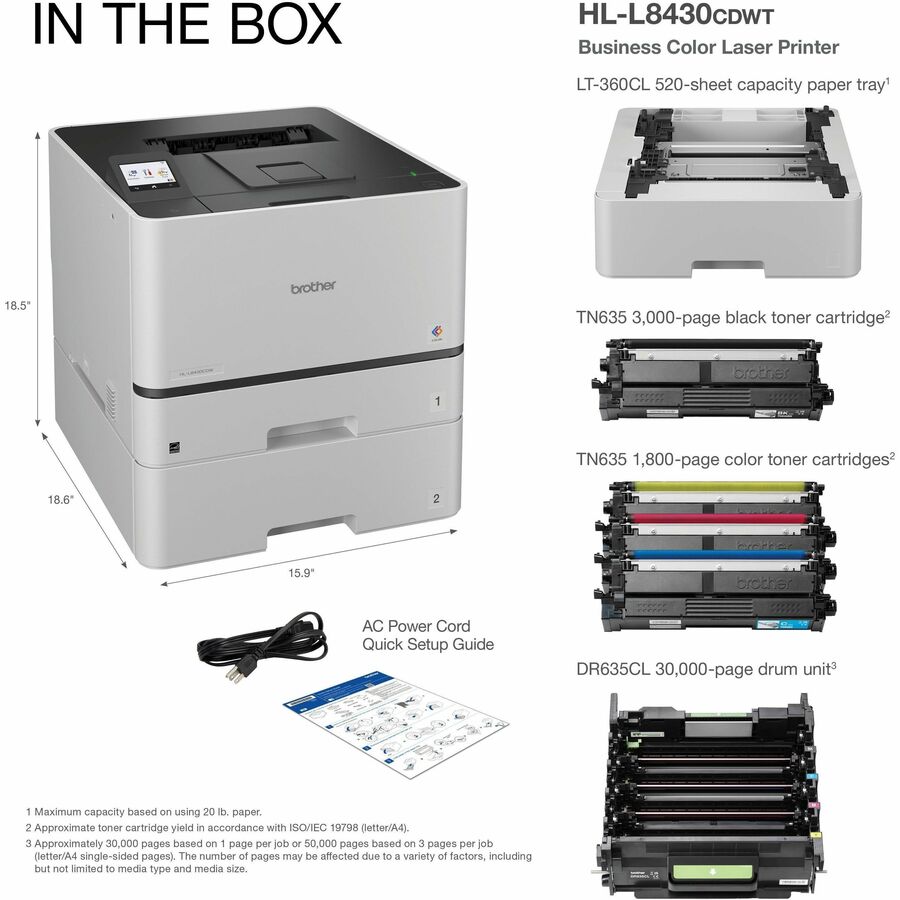Brother HL-L8430CDWT Wired/Wireless Laser Printer (BRTHLL8430CDWT)