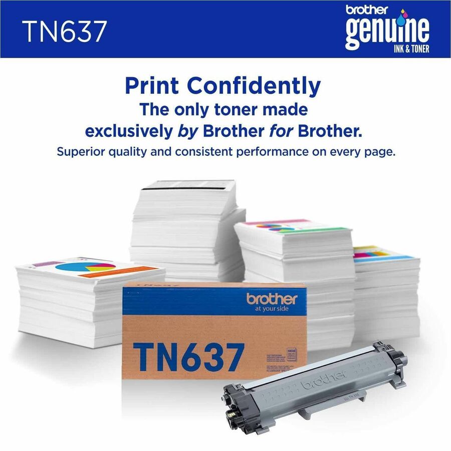 Brother TN637C Original Ultra High Yield Laser Toner Cartridge, Cyan, 10,000 pages (BRTTN637C)