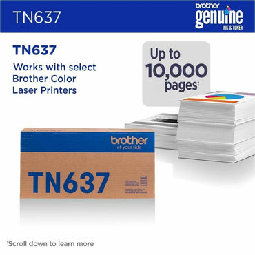 Brother TN637BK Original Ultra High Yield Laser Toner Cartridge, Black, 10,000 pages (BRTTN637BK)