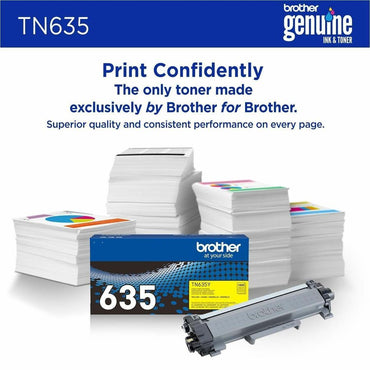 Brother TN635Y Original Standard Yield Laser Toner Cartridge, 1800 Pages, Yellow (BRTTN635Y)
