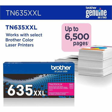 Brother Original Super High Yield Laser Toner Cartridge, 6500 pages, Magenta (BRTTN635XXLM)