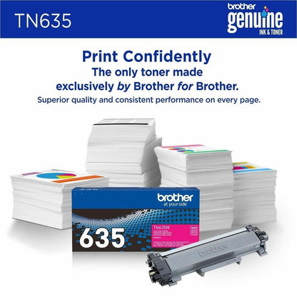 Brother TN635M Original Standard Yield Laser Toner Cartridge, 1800 Pages, Magenta (BRTTN635M)