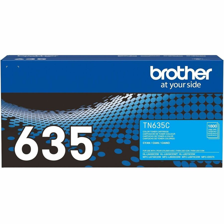 Brother TN635C Original Standard Yield Laser Toner Cartridge, 1800 pages, Cyan (BRTTN635C)