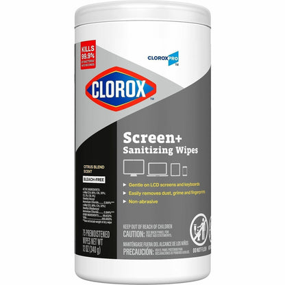 CloroxPro Screen+ Sanitizing Wipes (CLO60724EA)