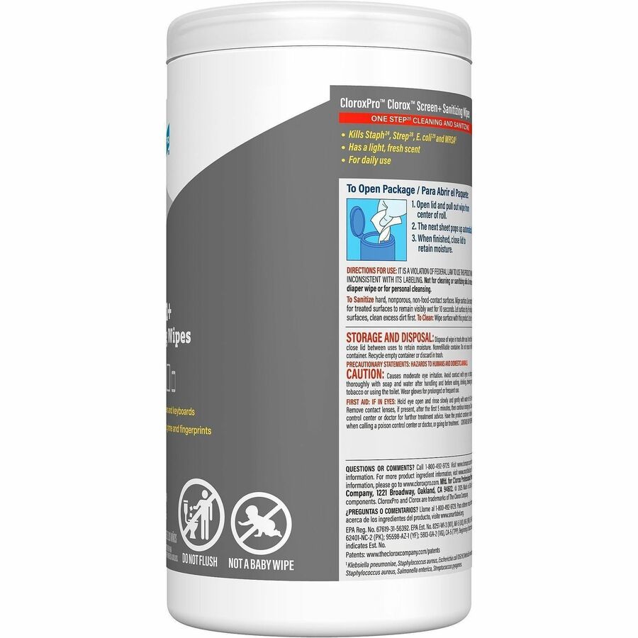 CloroxPro Screen+ Sanitizing Wipes (CLO60724EA)