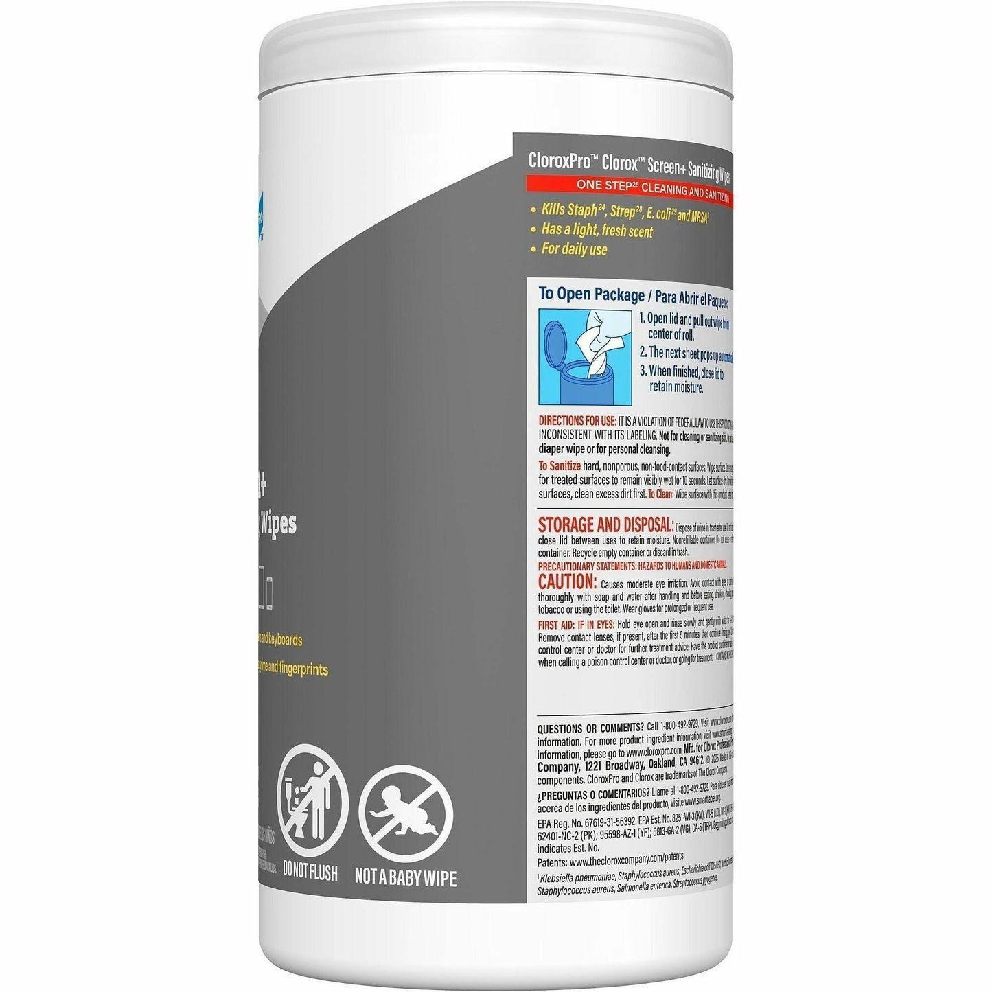 CloroxPro Screen+ Sanitizing Wipes (CLO60724EA)