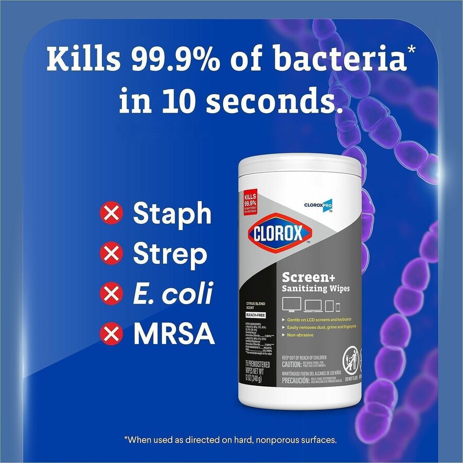 CloroxPro Screen+ Sanitizing Wipes (CLO60724EA)