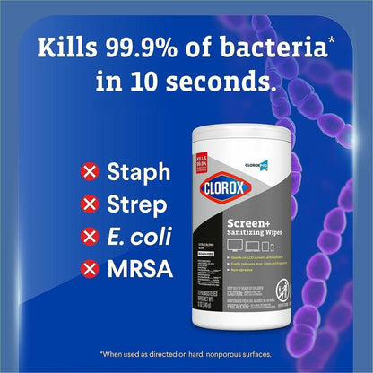 CloroxPro Screen+ Sanitizing Wipes (CLO60724EA)