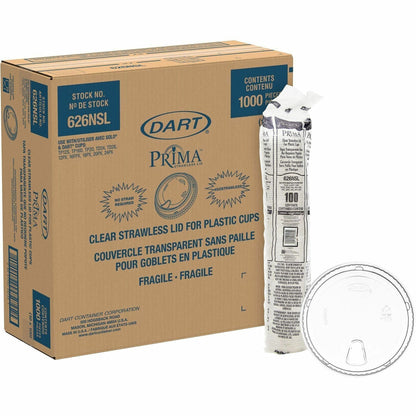Dart Strawless Cup Lids, 4" Diameter, 100 Lids/Pack, 10/Carton (DCC626NSLCT)