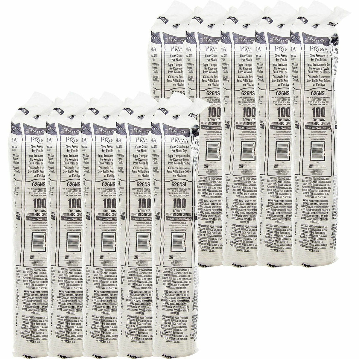 Dart Strawless Cup Lids, 4" Diameter, 100 Lids/Pack, 10/Carton (DCC626NSLCT)
