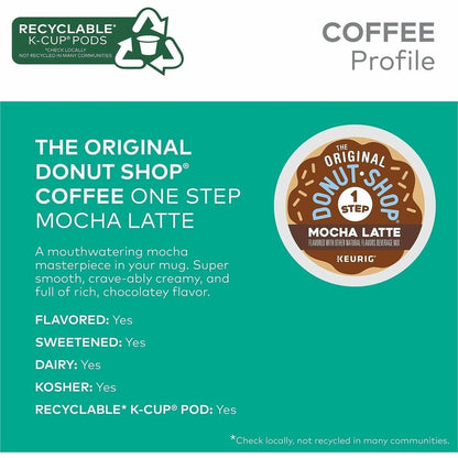 Diedrich Mocha One Step Latte K-Cups, Vanilla, 20/Box (DIE8179CT)