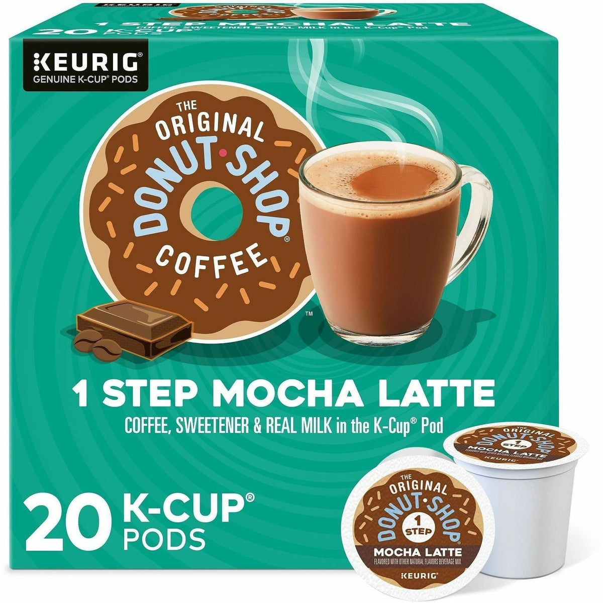 Diedrich Mocha One Step Latte K-Cups, Vanilla, 20/Box (DIE8179CT)