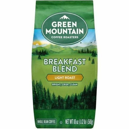 Green Mountain Coffee Roasters Whole Bean Breakfast Blend Whole Bean Coffee, Light, Sweet, Nutty, Kosher (GMT7567)