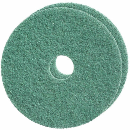 TASKI Twister Diamond Floor Pads, 14" x 20", Cleaning, Polishing, Floor, Stone Floor, Green, 2/Pack (DVOD5954962)