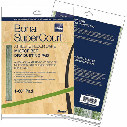 Diversey SuperCourt Microfiber Dusting Pads, 60" x 5", Green, 5/Pack (DVOAX0003500)