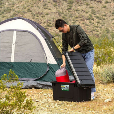 Remington Heavy-Duty Storage Container, External Dimensions: 30" x 16" x 15.3", 75 lb, Black, Green (IRS296005)