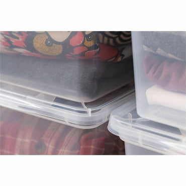 IRIS 6QT Non-Latching Box, External Dimensions: 14.3" x 8.3" x 4.9", Clear, 1.50 gal, Lid Closure (IRS100145)