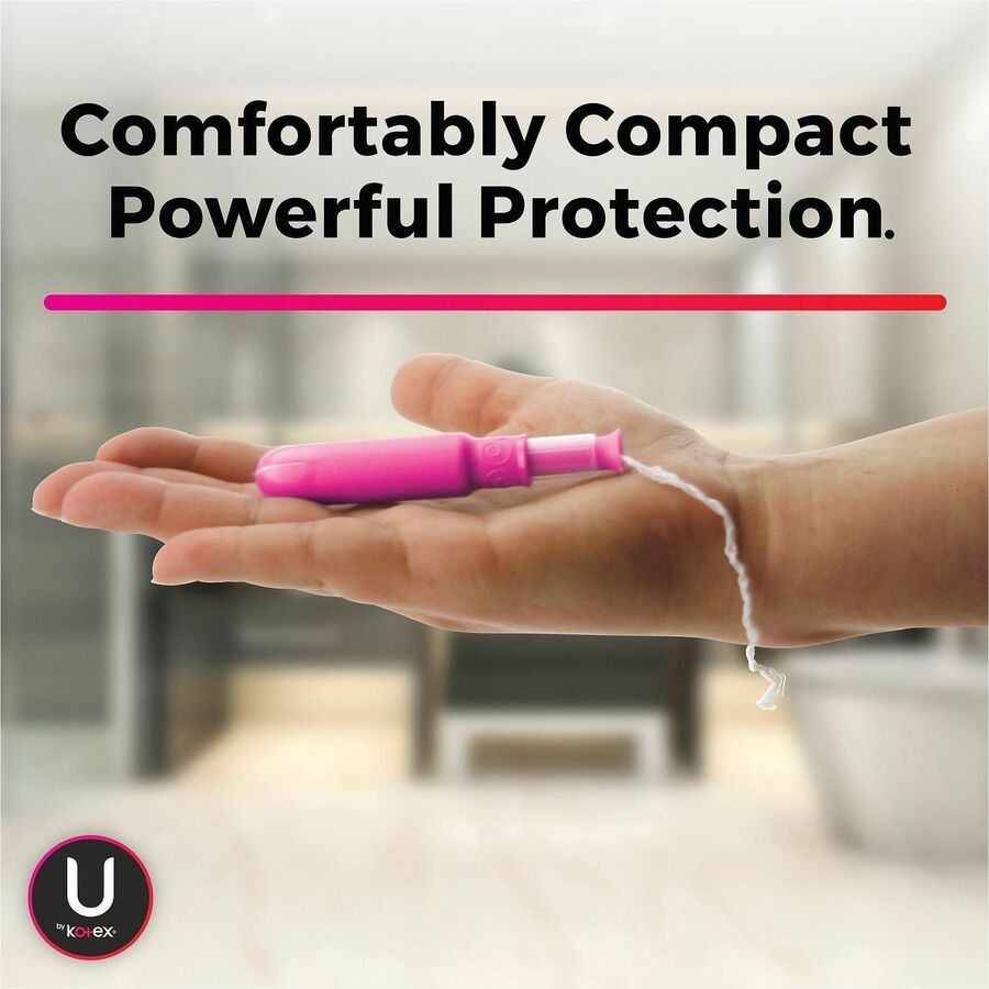 U by Kotex Click Compact Tampons, Regular, 16/Pack, 8/Carton (KCC53445CT)