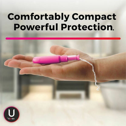 U by Kotex Click Compact Tampons, Regular, 16/Pack, 8/Carton (KCC53445CT)