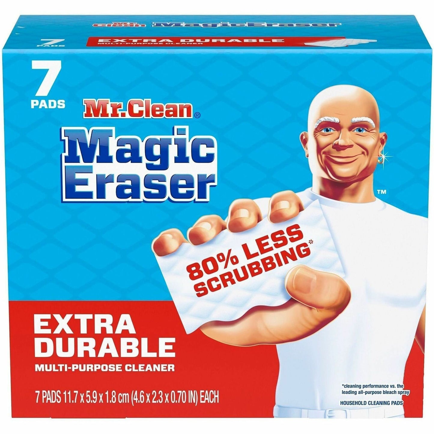 Mr. Clean XtraDurable MagicErasers, 7/Box, Blue (PGC00917)