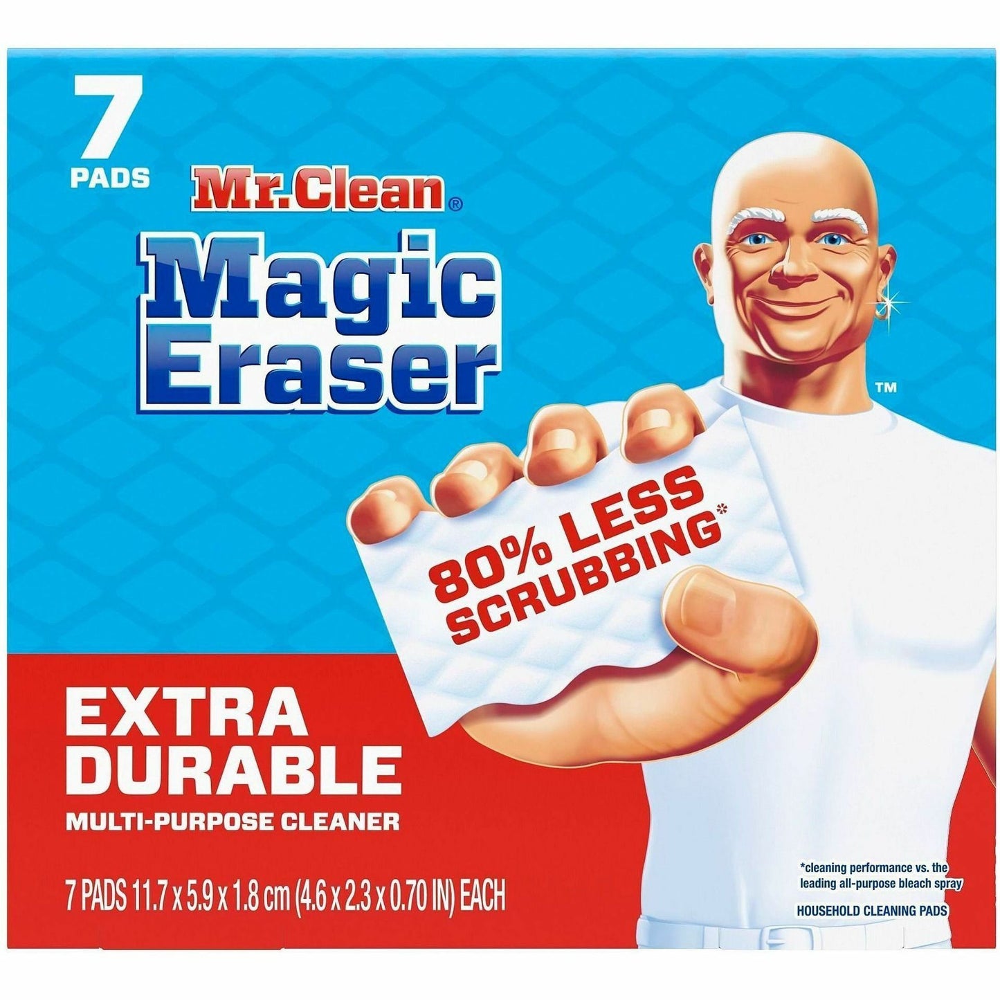 Mr. Clean XtraDurable MagicErasers, 7/Box, Blue (PGC00917)