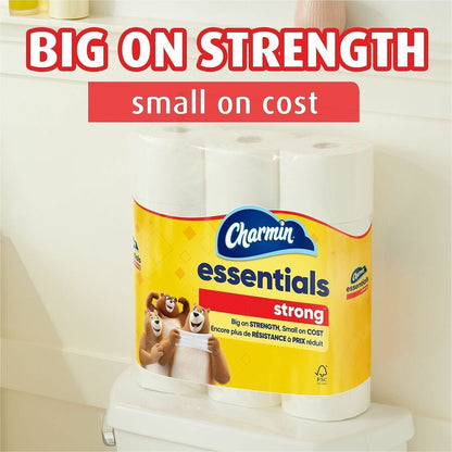 Charmin Essentials Strong Mega, 1 Ply, Mega, White, 18/Carton (PGC04522)