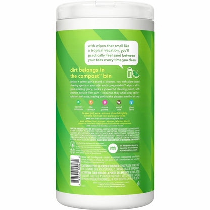 Method All-purpose Cleaning Wipes, 70 Wipes/Tub, 6/Carton (MTH365355CT)