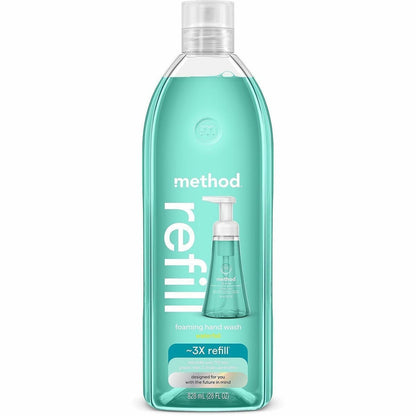 Method Waterfall Foaming Hand Wash Refill, Waterfall Scent, 28 fl oz, 4/Carton (MTH377968CT)