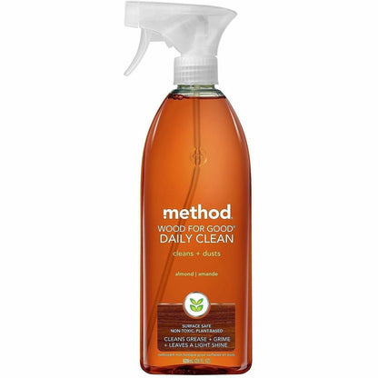 Method Daily Wood Cleaner, 28 fl oz, Almond Scent, 8/Carton (MTH317943CT)