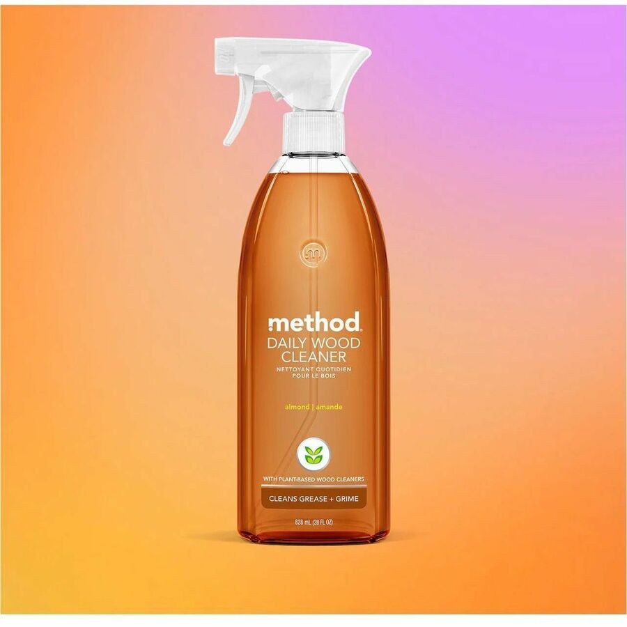 Method Daily Wood Cleaner, 28 fl oz, Almond Scent, 8/Carton (MTH317943CT)