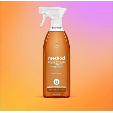 Method Daily Wood Cleaner, 28 fl oz, Almond Scent, 8/Carton (MTH317943CT)