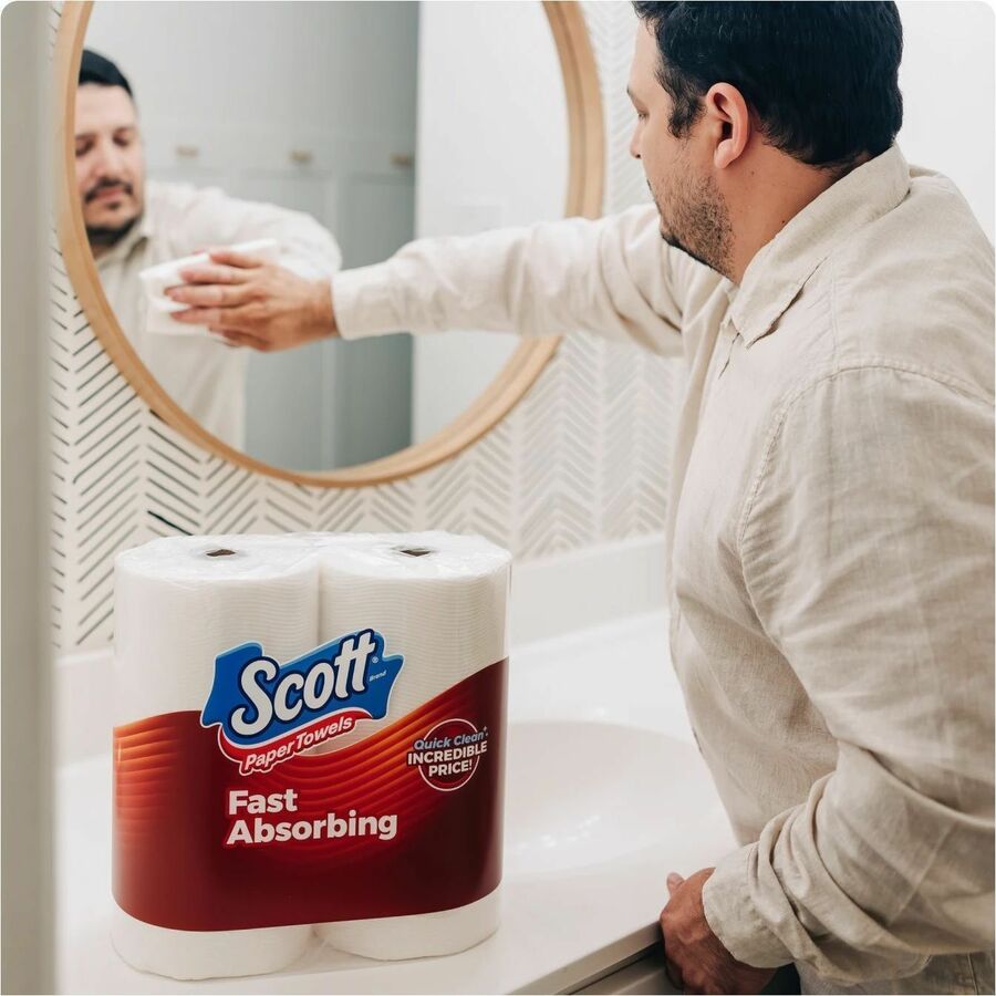Scott Choose-A-Sheet Paper Towels, 62 Sheets/Roll, White, Paper, 6/Pack (KCC56570)