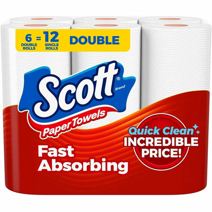 Scott Choose-A-Sheet Paper Towels, 108 Sheets/Roll, 6/Pack, 4/Carton (KCC56668CT)