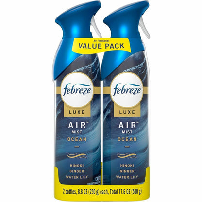 Febreze Air Effects Air Freshener, Spray, 8.8 fl oz, Ocean, Odor Neutralizer, 2/Pack (PGC17345PK)