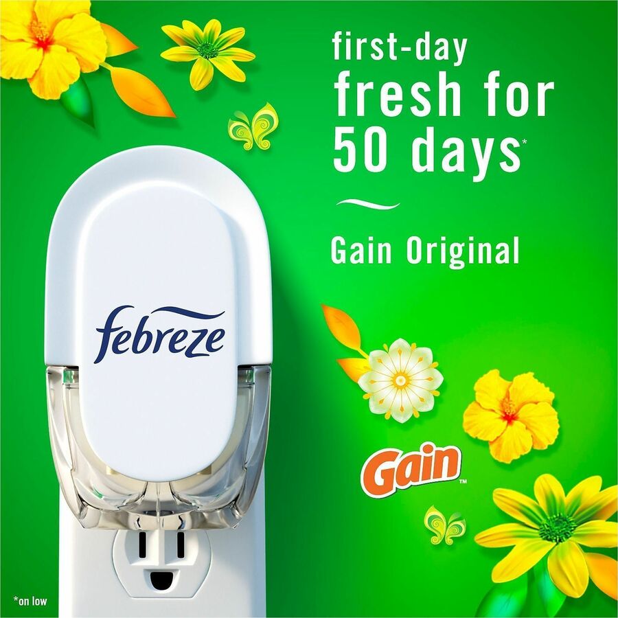 Febreze FadeDefy PLUG Air Freshener, 2.63 oz, Gain Original, 50 Day, Odor Neutralizer, 3/Pack (PGC13842PK)