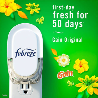 Febreze FadeDefy PLUG Air Freshener, 2.63 oz, Gain Original, 50 Day, Odor Neutralizer, 3/Pack (PGC13842PK)
