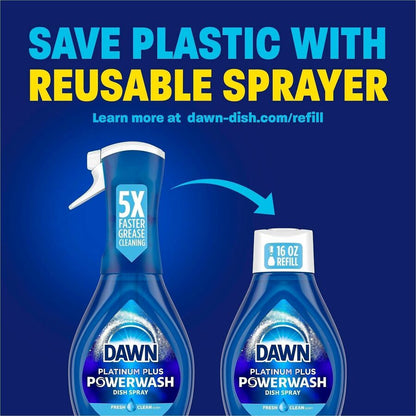Dawn Powerwash Dish Spray, 16 fl oz, Fresh Clean Scent, 6/Carton (PGC52366CT)