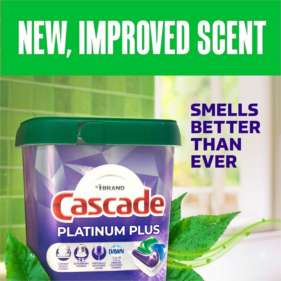 Cascade Platinum Plus ActionPacs, Fresh Scent, 47/Pack (PGC15793)