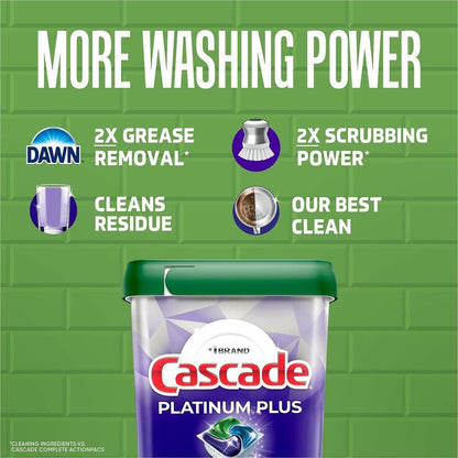 Cascade Platinum Plus ActionPacs, Fresh Scent, 47/Pack (PGC15793)