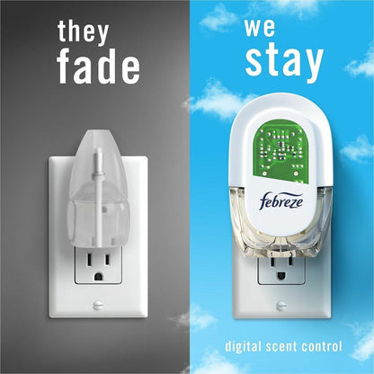Febreze FadeDefy PLUG Air Freshener, 2.63 oz, Mountain, Ocean, Rainforest, 50 Day, 3/Pack (PGC16249PK)
