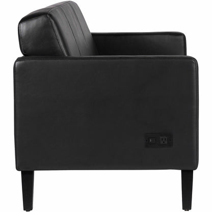 Lorell Clarke Series Sofa with Antimicrobial Upholstery and Power, 77.3" x 29.8" x 31" Overall Dimension (LLR86950)